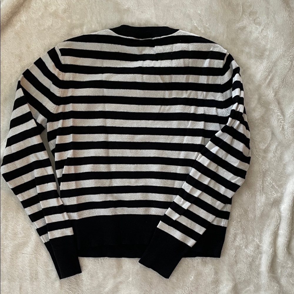 Simons Black and White Striped Sweater - Picture 4 of 7